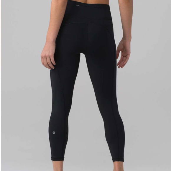 (Sold) Lululemon final lap crop 23” black nulux - Picture 3 of 13